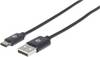 Manhattan USB-kabel USB 2.0 USB-A kontakt, USB-C®-kontakt 0.50 m Svart 354912