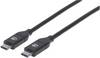 Manhattan USB-kabel USB 2.0 USB-C®-kontakt, USB-C®-kontakt 2.00 m Svart 355247