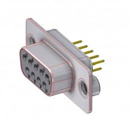 Deltron Connectors DTS09 SY/2 M85UN D-Sub anslutning 180 ° Antal poler: 9 Lödning, Pins 1 st