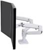 Ergotron LX Dual Arm Side by Side Desk Mount Monitor bordsfäste 2 Skärm(ar) 38,1 cm (15") - 68,6 cm (27") Vit Justerbar i höjd, Vridbar, Tiltbar, Svängbar