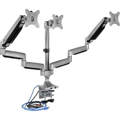 ICY BOX IB-MS505-TI, Monitorständer mit Tischhalterung f. 3 Monitore bis zu 32’’ (81 cm) 3x Monitor bordsfäste 81,3 cm (