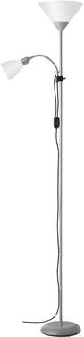Brilliant Spari Golvbelysning LED E27 60 W  Silver, Vit