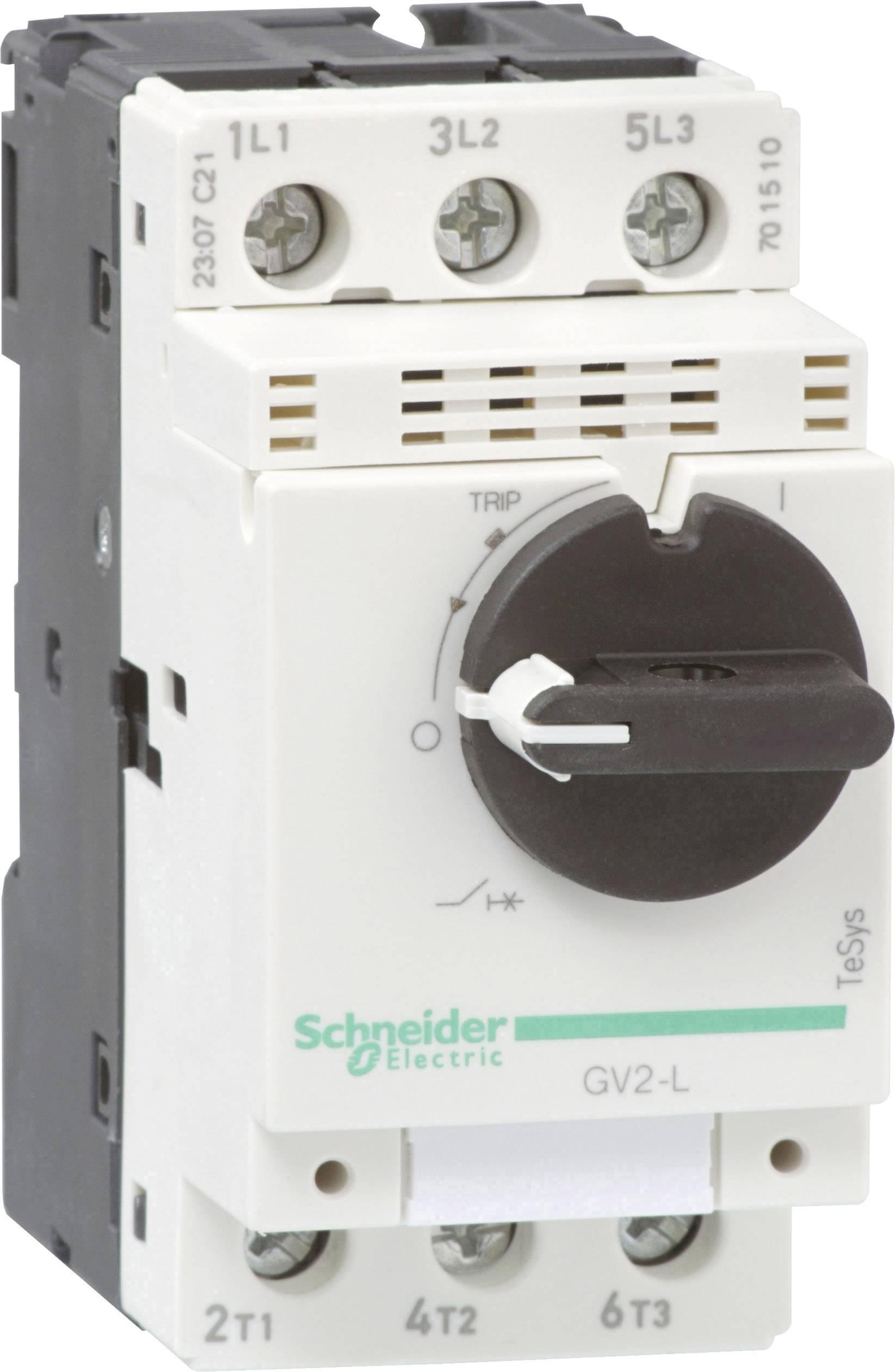 Motorskyddsbrytare från Schneider Electric med start/stopp-omkopplare och märkning 'GV2-L'.