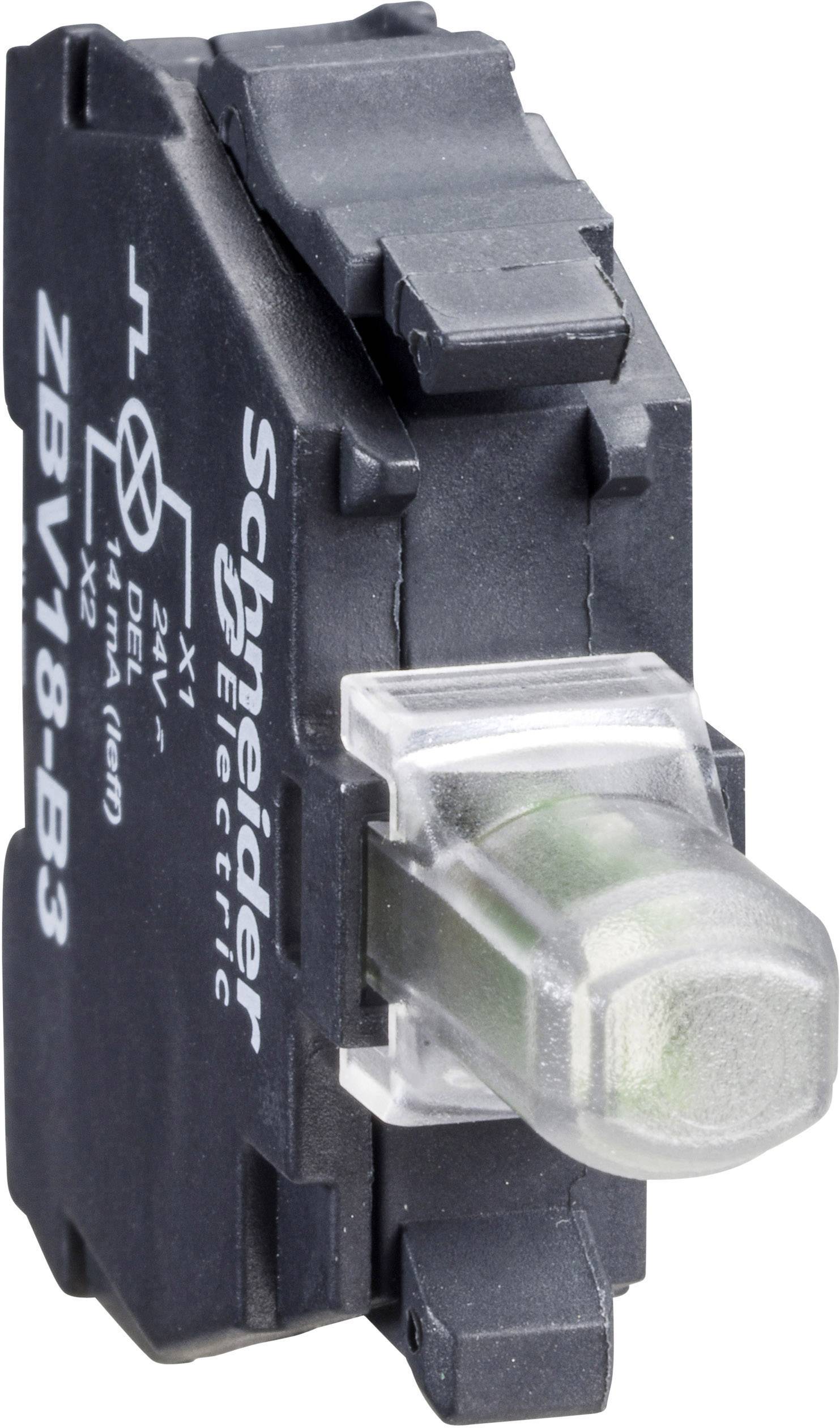 Schneider Electric ZBV18-B3 LED-modul, med transparent hölje, lämplig för industriella belysningsapplikationer.
