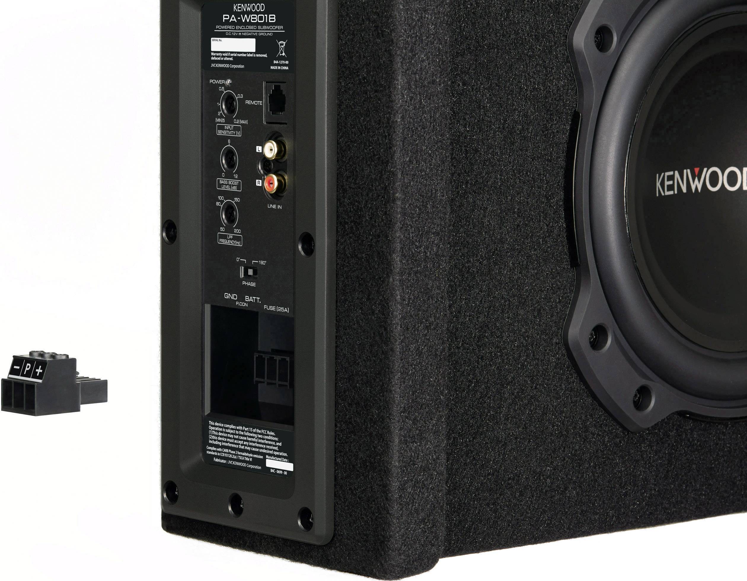 Kenwood PA-W801B Bil-Subwoofer Aktiv 400 W | Conrad.se