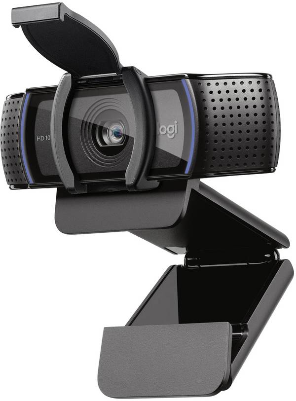 Logitech C920s HD Pro Full HD-Webkamera 1920 x 1080 Pixel, 1280 x 720 Pixel klämfäste
