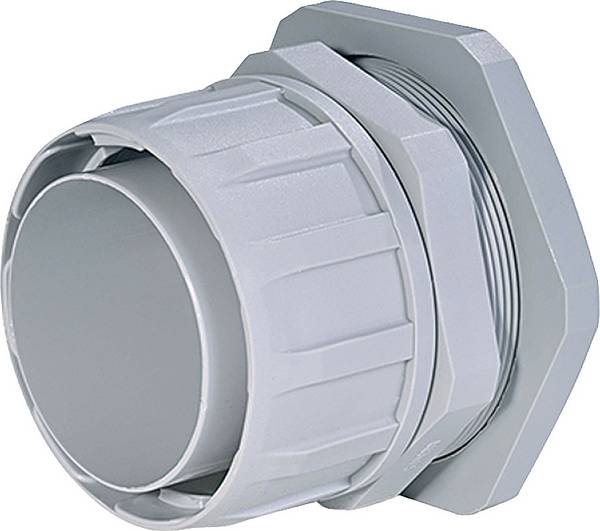 HellermannTyton 167-00513 FG21-PG16-PP-GY Slangskruvlåsning Grå PG21  Rak 1 st