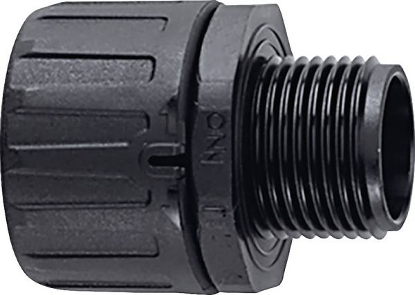 HellermannTyton 166-21009 HG67-S-M63-PA66-BK Slangskruvlåsning Svart   Rak 1 st