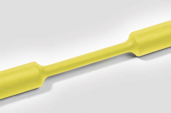 HellermannTyton 333-30604 Krympslang utan lim Gul 6 mm 2 mm Krympförhållande:3:1 Metervara