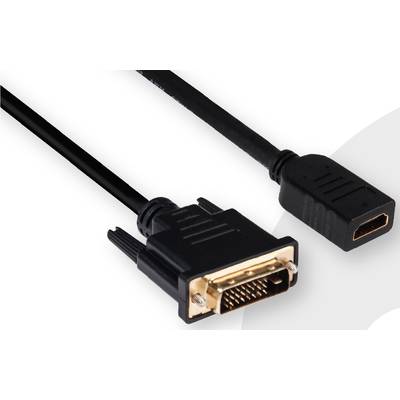 club3D DVI / HDMI Adapterkabel DVI-D 24+1-polig Kontakt, HDMI-A uttag 2.00 m Svart CAC-1211 DVI-kabel