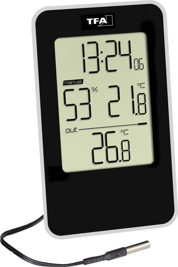 TFA Dostmann  Termo-/Hygrometer Svart 30.5048.01