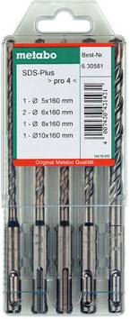 Metabo  630581000  Borrhammar-set 5 delar 5 mm, 6 mm, 8 mm, 10 mm Total längd 160 mm SDS-Plus 5 st