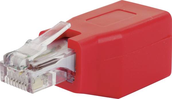 Schwaiger RJ45 Nätverk Adapter CAT 6 [1x RJ45 hona - 1x RJ45 hane]  Röd
