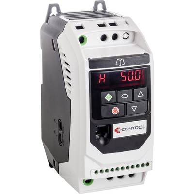 En liten, vit varvtalsregulator med digitala kontroller och en display som visar 'H 50.01'. Varumärkets logotyp längst ner till höger.
