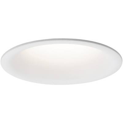 Rund LED-taklampa med vitt hölje, jämnt spridande indirekt ljus, lämplig för moderna bostadsutrymmen.