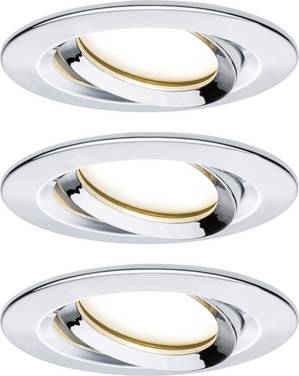 Paulmann Nova Plus Badrumsbelysning downlight Set 3 st LED  LED 20.4 W IP65 Krom