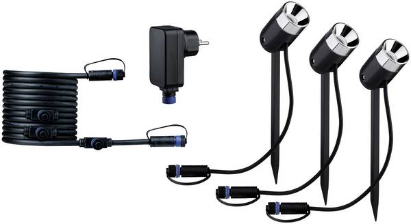 Paulmann Pike 94242 Belysningssystem Plug&Shine  LED-spotlightset, startpaket  Set 3 st LED 10.5 W Varmvit Antracit