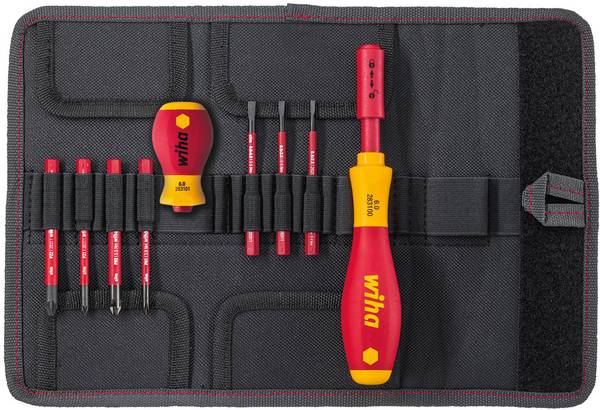 Wiha 41233 Skruvmejsel set VDE 10 delar Spår, Pozidriv, Plus/Minus
