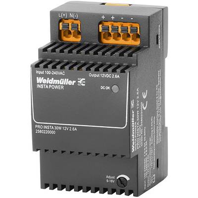 Weidmüller PRO INSTA 30W 12V 2.6A Switching Power Supply 12 V/DC 2.6 A 30 W  