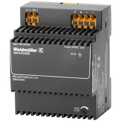 Weidmüller PRO INSTA 60W 24V 2.5A Switching Power Supply 24 V/DC 2.5 A 60 W  
