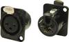 Cliff FC61900 XLR-kontakter Hona inbyggd Antal poler: 3 Svart 1 st