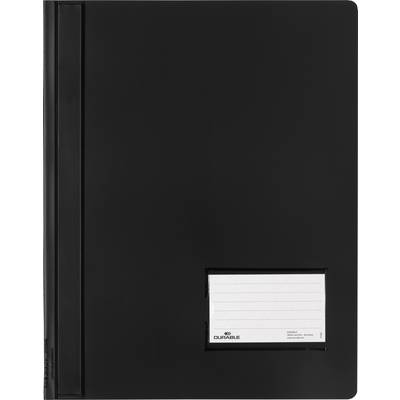 Durable DURALUX 268001 Snappmapp Svart DIN A4+ Märkningsfönster (90 x 57 mm) , Rivningsskydd, Innerväska (baksida)
