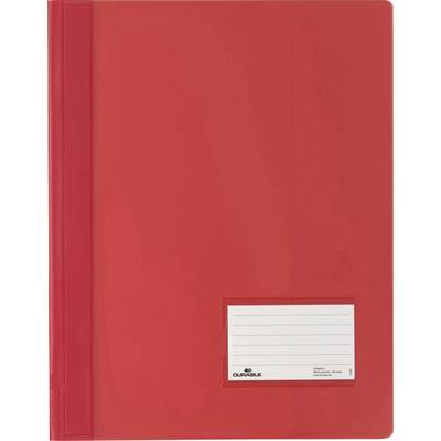 Durable DURALUX 268003 Snappmapp Röd DIN A4+ Märkningsfönster (90 x 57 mm) , Rivningsskydd, Innerväska (baksida)