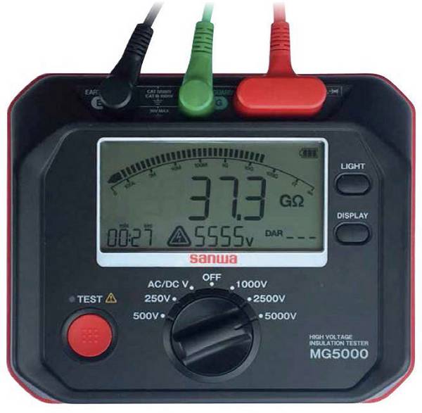 Sanwa Electric Instrument MG5000 Isolationsprovare  250 V, 500 V, 1000 V, 2500 V, 5000 V 1 TΩ
