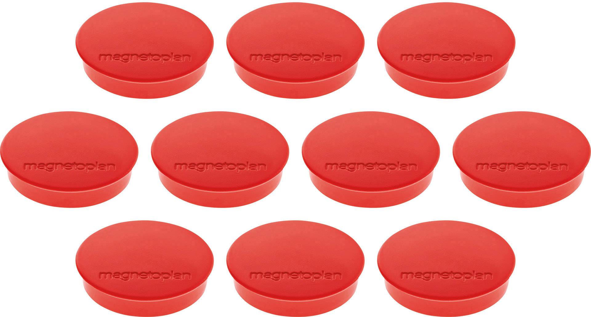 magnetoplan Magnet Discofix Standard (Ø x H) 30 mm x 8 mm rund Röd 10 st 1664206