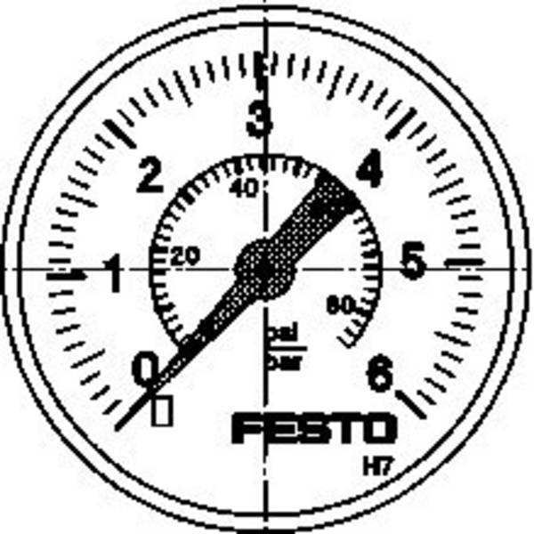 FESTO Manometer 187078 MA-40-6-R1/4-EN  0 till 6 bar  1 st