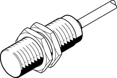 FESTO Närhetsbrytare Induktiv SIEF-M18B-NS-K-L 553548 M18 infälld NPN (Ø) 18 mm