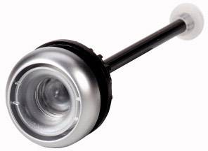 En silver luftpump med lång handtag och rund ventilationsmekanism, lämplig för däckpumpning.