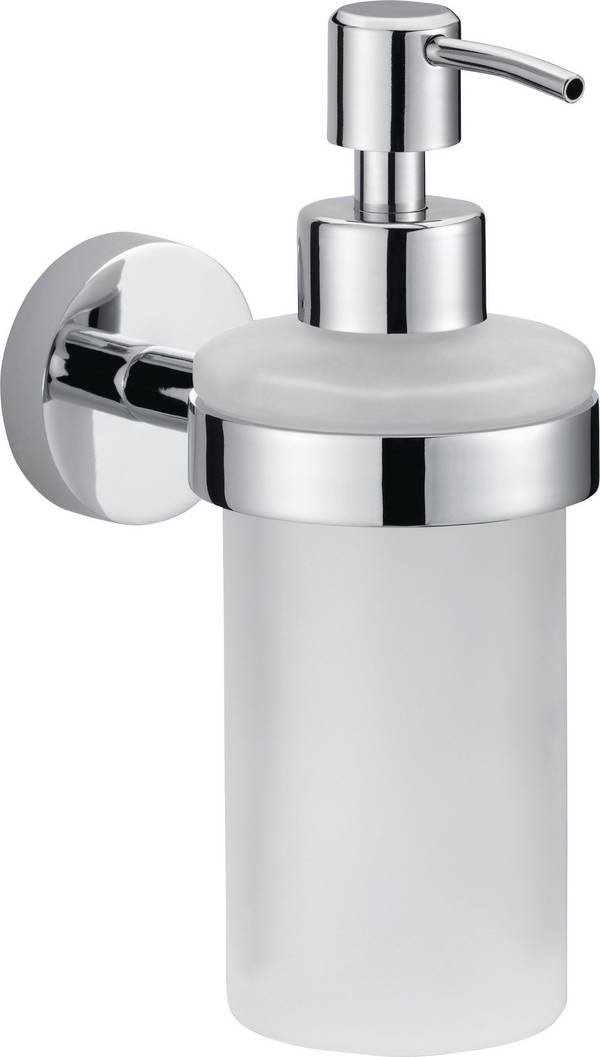 <br>  tesa<br>  SMOOZ<br>  40323-00000-00<br>  Tvåldispenser<br>  200 ml<br>  Krom (glänsande), Vit (satinerad)<br>