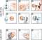 Instruktion för montering av en rund krok på kakel och enkel borttagning: Steg 1-6 i bilder med förklarande symboler.