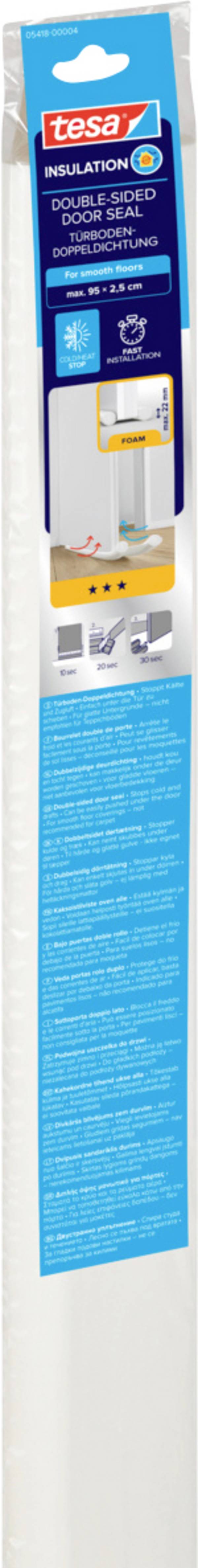 tesa  05418-00004-01 Dörrgolv dubbel tätning tesamoll®  Vit (L x B) 0.95 m x 25 mm 1 st