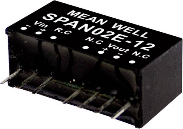MEAN WELL SPAN02E-12 DC/DC-omvandlar-modul 167 mA 2 W Antal utgångar: 1 x Innehåll 1 st