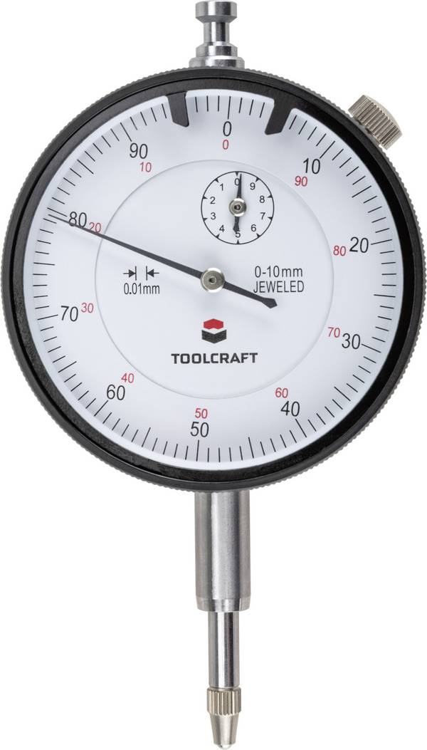 TOOLCRAFT  TO-6443499 Mätur   10 mm Avläsning: 0.01 mm