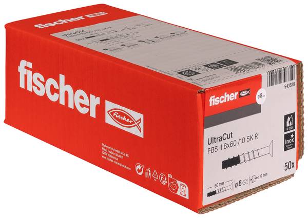 Fischer 543579 fischer ULTRACUT FBS II 8x60 10/- SK A4 Betongskruv         50 st