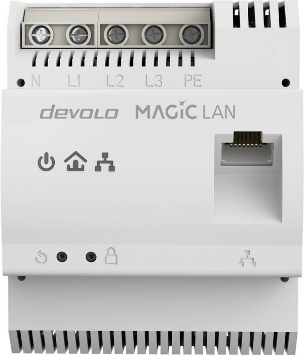 Devolo Magic 2 LAN DIN-skena adapter 8528 EU Powerline 2400 MBit/s