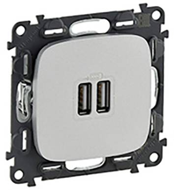 Legrand USB Valena Life Allure Aluminium 754997 1 st