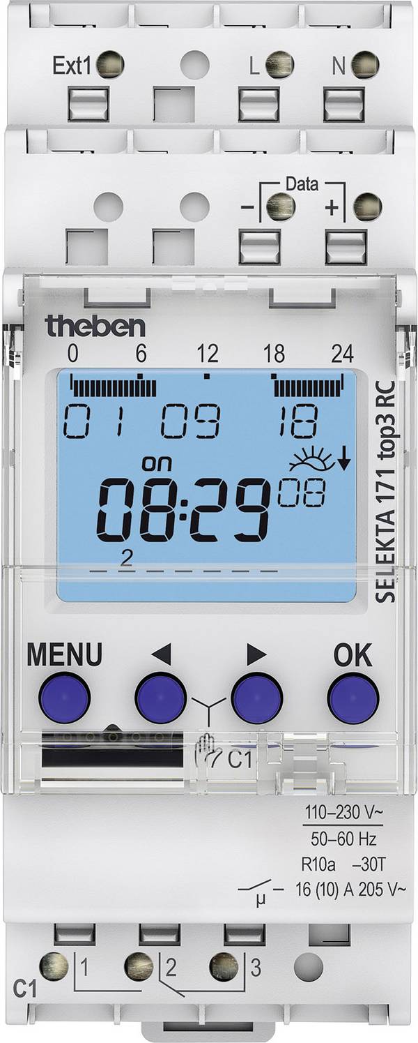 Theben SELEKTA 171 top3 RC Digitalt kopplingsur  230 V/AC