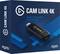 Cam Link 4K förpackning med USB-adapter avbildad, möjliggör kameraanslutning till dator för högkvalitativ videoöverföring. Varumärke: Elgato.