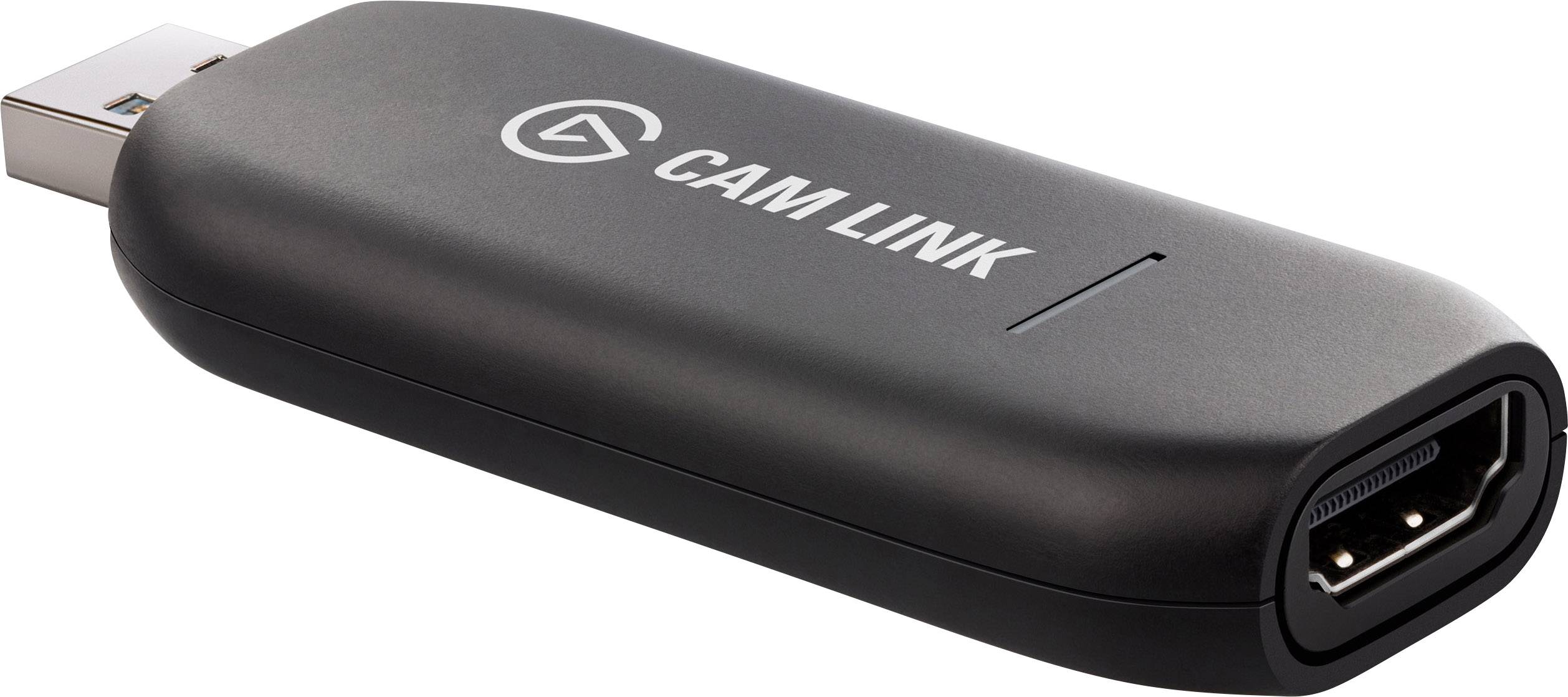 USB-videoupptagningsenhet med HDMI-anslutning, märkt 'Cam Link'. Möjliggör anslutning av kameror till datorer för direktsändning.