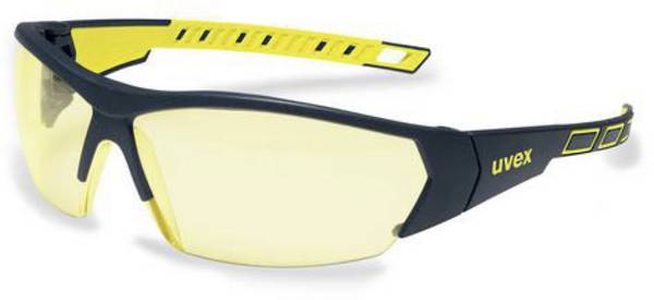 uvex i-works 9194365 Skyddsglasögon inkl. UV-skydd Antracit, Gul