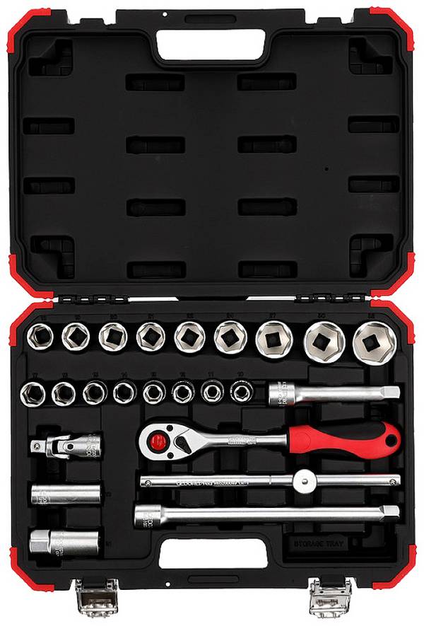 Gedore RED R69003024 Hylsnyckelsats metrisk 1/2" 24 delar 3300055