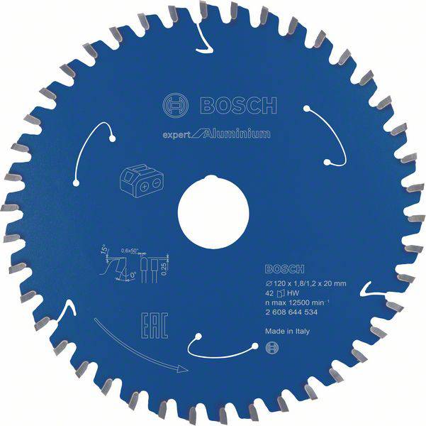 Bosch Accessories Expert for Aluminium 2608644534 Cirkelsågblad 120 x 20 mm Antal tänder (per tum): 42 1 st