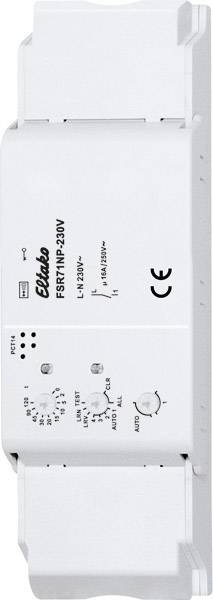 Eltako FSR71NP-230V relämodul för automatisering, lämplig för smarta hemapplikationer. Med manuellt och automatiskt läge.