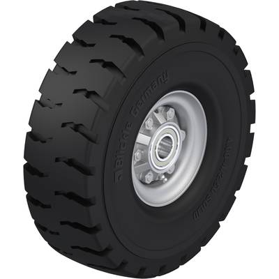 Radialdäck med robust mönster, lämpligt för tunga maskiner. Märkning på sidan: 'Blickle Germany 400 x 125 solid'.