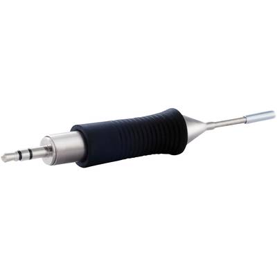 En audioadapter med svart-silverfärgad design, bestående av en metallkontakt och en flexibel kabel.