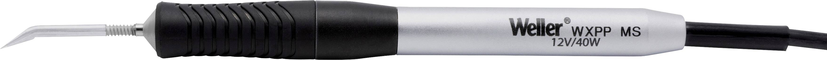 Lödpenna med böjd metallspets och svart handtag, märkt 'Weller WXP PLAN WS', lämplig för precisionsbaserade lödningsuppgifter.